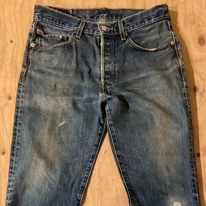 Vintage Levi 501 Jeans-Natural Distress Denim-Vintage Denim